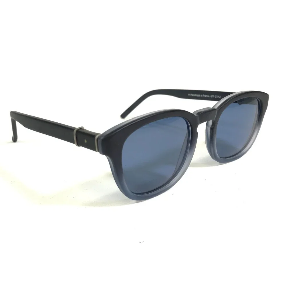 Robert Marc Sunglasses 677-272M Black Gray Square Frames with Blue Lenses
